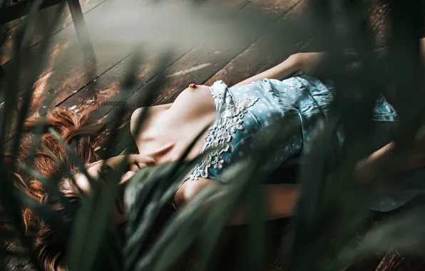 Chest, Girl, dress, Anton Kharisov, Darya Zavgorodnyaya