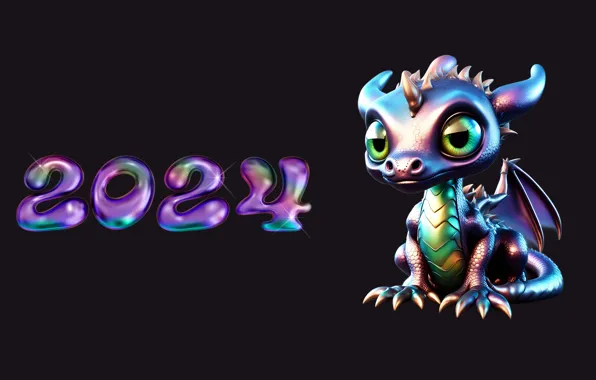 Purple, metal, lights, the dark background, lilac, dragon, toy, Shine