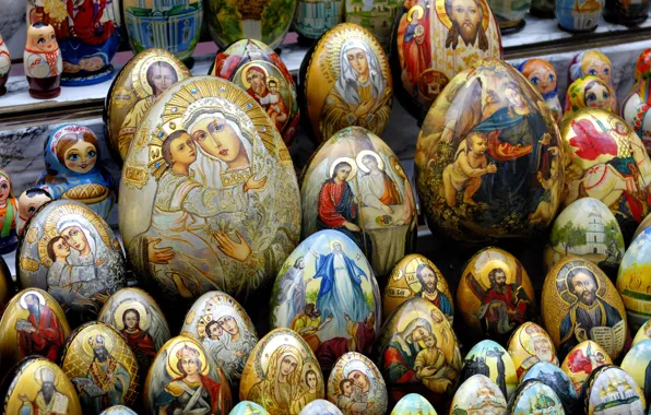 Eggs, Easter, Holy, icon, matryoshka