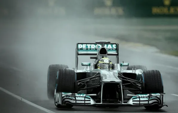 Formula 1, mercedes, Rain, W04