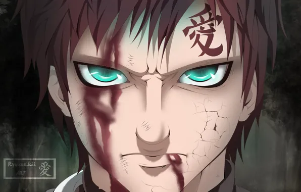 Look, blood, guy, Naruto, Naruto, Gaara