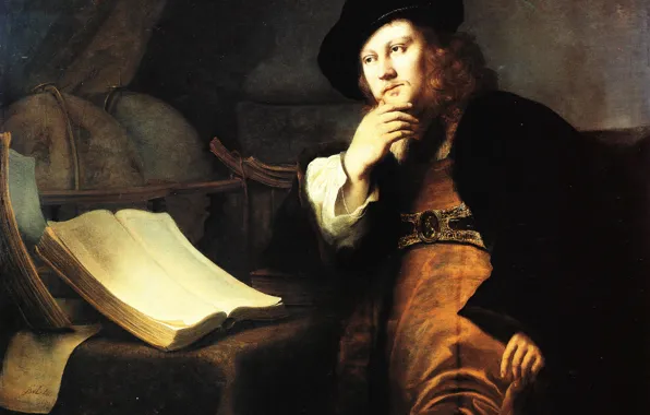 Picture portrait, picture, astronomer, Ferdinand Bol, Plenty Of Ferdinand