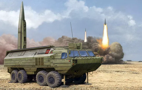 Picture figure, art, start, Oka, PTRC, Soviet operational-tactical missile complex, SS-23 Spider
