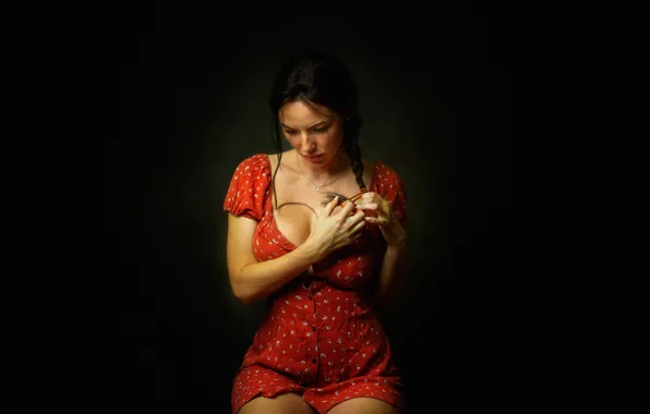 Sexy, pose, background, model, portrait, makeup, figure, dress