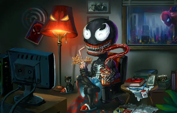 Language, Room, Teeth, Art, Comics, MARVEL, Concept Art, Venom
