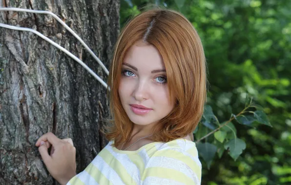 Look, face, model, redhead, Kika