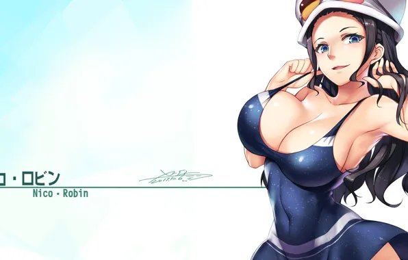 One Piece, boobs, breast, anime, Robin, tits, chest, titty