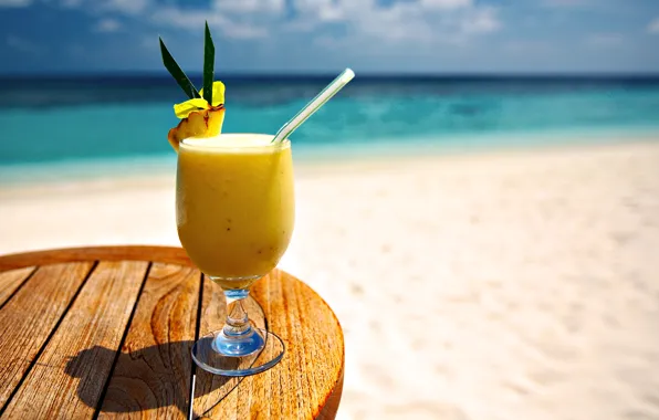 Sand, sea, beach, water, glass, the ocean, cocktail, glass