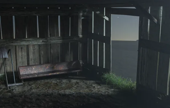 Night, barn, farm