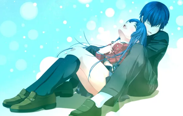 Picture pair, girl, art, guy, Ryūji, Toradora!