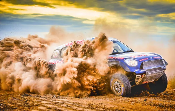 Sand, Mini, Blue, Dust, Sport, Speed, Race, Skid