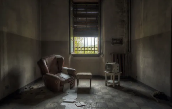 Picture room, interior, chair, TV