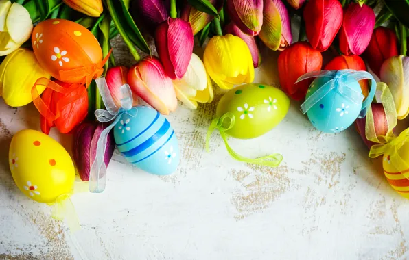 Flowers, colorful, Easter, tulips, happy, flowers, tulips, Easter