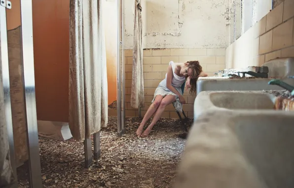 Girl, pose, background