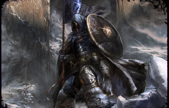 Picture armor, warrior, Fingolfin Was a Unicorn