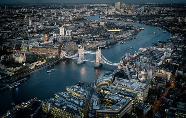 Picture river, Tower Bridge, London, England, buildings, architecture, United Kingdom, River Thames