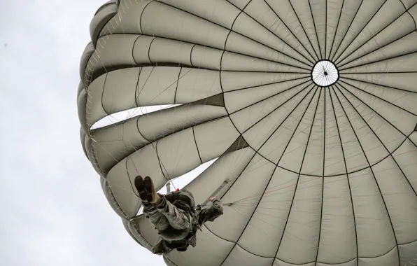 Army, soldiers, skydiver