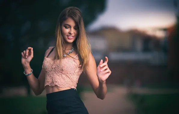 Girl, smile, hair, Emmanuelle, Wake