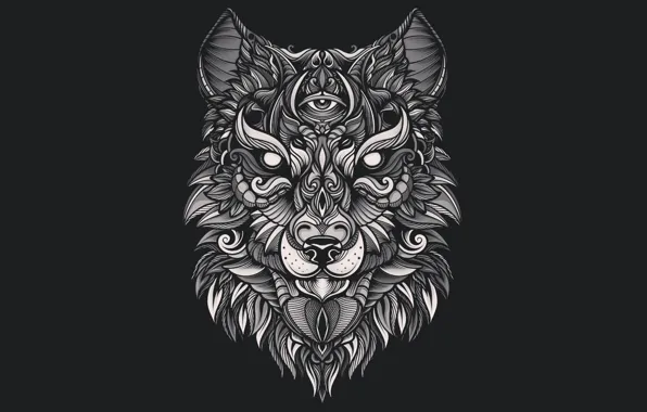 Picture pattern, wolf, Hastaning Bagus Penggalih