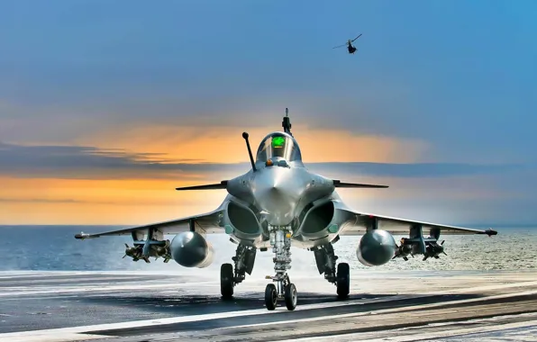 Picture the plane, dawn, fighter, attack, Dassault Rafale, the fourth generation, The French air force, Rafale