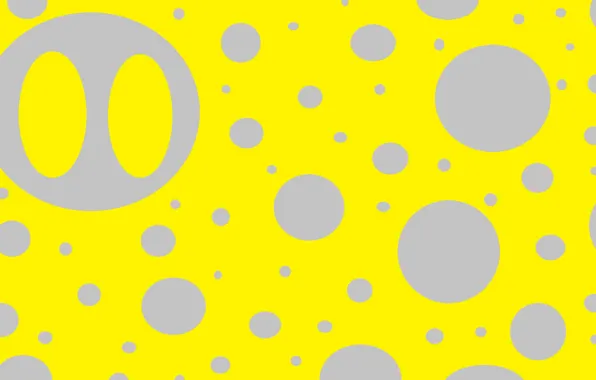 Circles, yellow, abstraction, grey, cheese