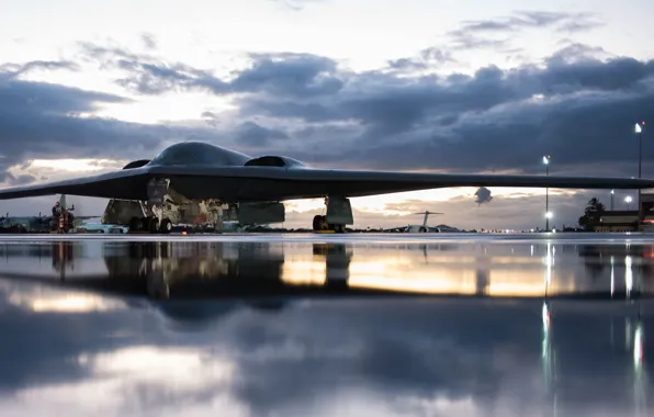 Picture UNITED STATES AIR FORCE, B-2 Spirit, Northrop Grumman, flying wing, American heavy, stealth strategic bomber