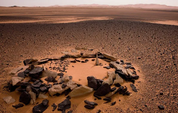 Picture sand, stones, desert, Libya