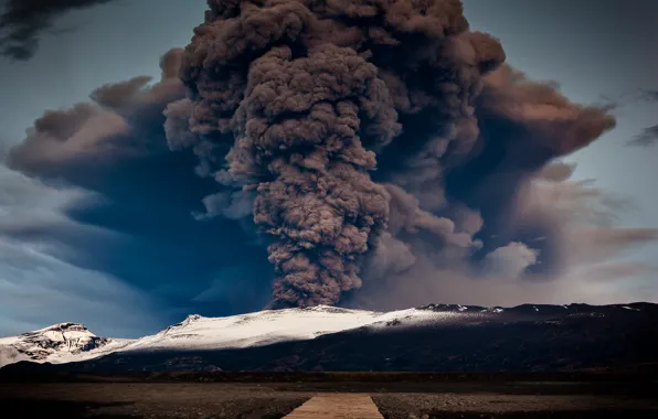 Mountains, lake, pierce, mountain, lake, pier, volcan, eruption