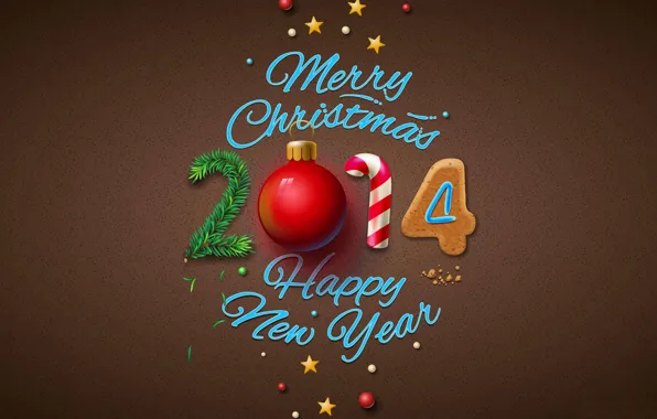 Wallpaper, tree, ball, New year, New Year, Merry Christmas, 2014