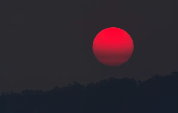 Night, the dark background, night, the red circle, dark background, red circle, crimson moon, Pedro …