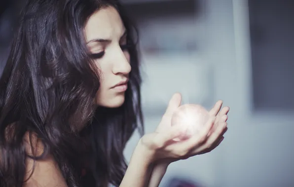 Look, girl, balls, curls