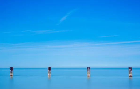 Sea, landscape, support