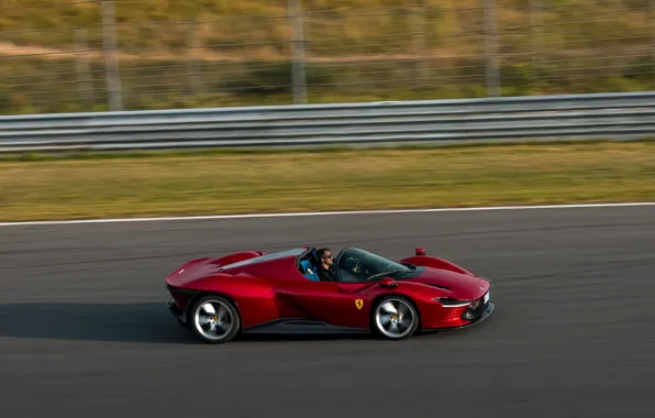 Picture red, speed, Ferrari, Ferrari, side view, Daytona, Ferrari Daytona SP3