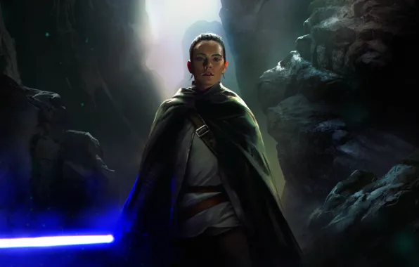 Picture art, jedi, rey, Star Wars: The Last Jedi