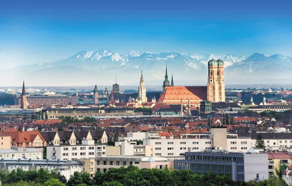 The city, Munich, panorama