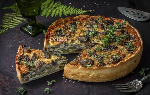 Pie, plug, fern, mushroom