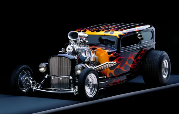Retro, tuning, Ford, 1932, Tudor