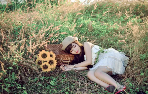 Girl, pose, background