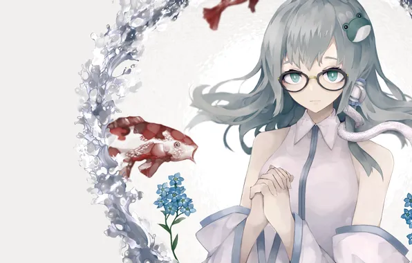 Water, girl, fish, Touhou, Touhou, Touhou
