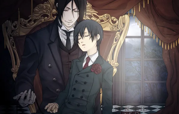 Anime, art, Ciel, Dark Butler, Kuroshitsuji, Sebastian