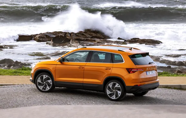 Wave, car, machine, auto, background, Wallpaper, shore, technique