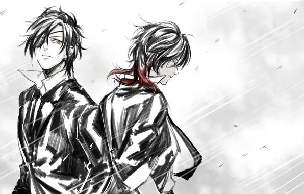 Wallpaper, Fanart, Touken Ranbu, Ookurikara, Shokudaikiri Mitsut To