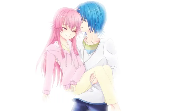 Romance, art, pair, Angel Beats!, Angel beats