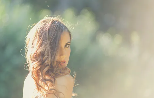 Hair, bokeh, brown-eyed, Clear