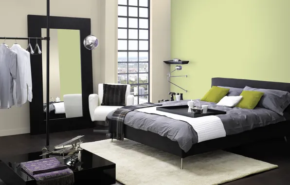 Design, the city, house, style, room, interior, bedroom