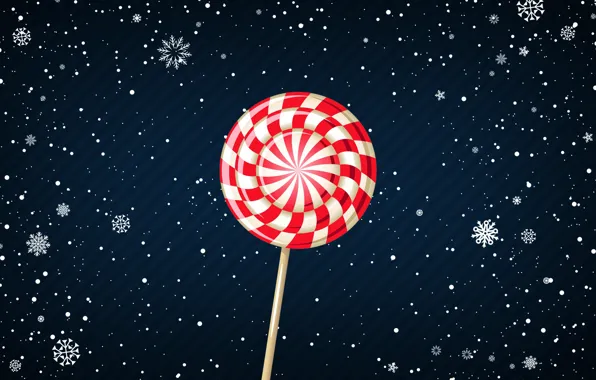 Winter, Minimalism, Snow, New Year, Background, Lollipop, Holiday, Mood