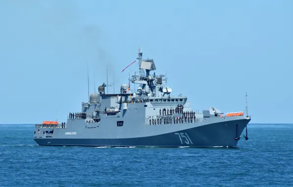 Picture ship, frigate, guard, Admiral Essen