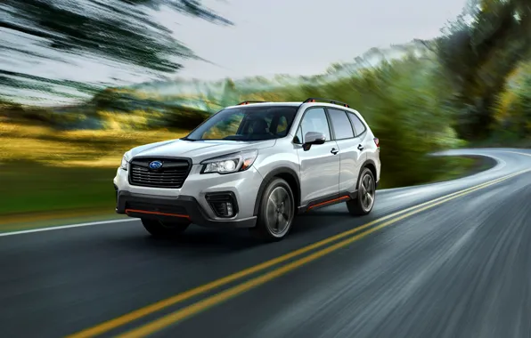 Speed, blur, Subaru, crossover, Forester, 2019