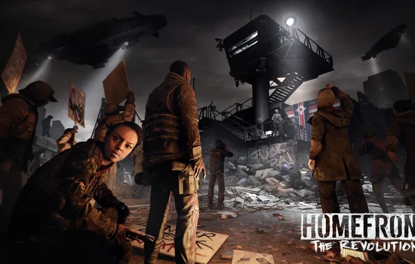 Tower, spotlight, Crytek, Homefront: The Revolution