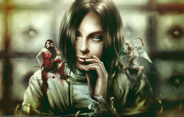 Girl, angel, the devil, Christian Suhr